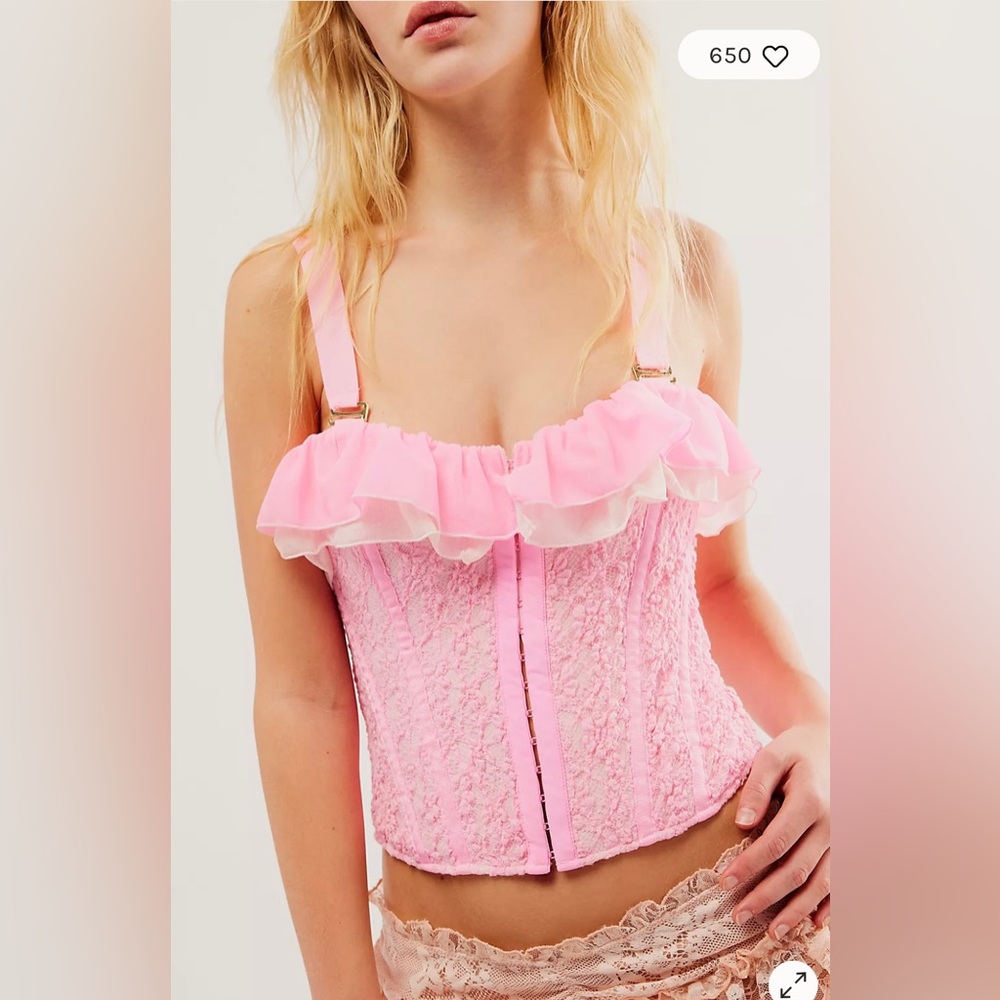 We are HAH x Revolve Seams Like A Princess Corset in Rose Quartz - Picture 10 of 14